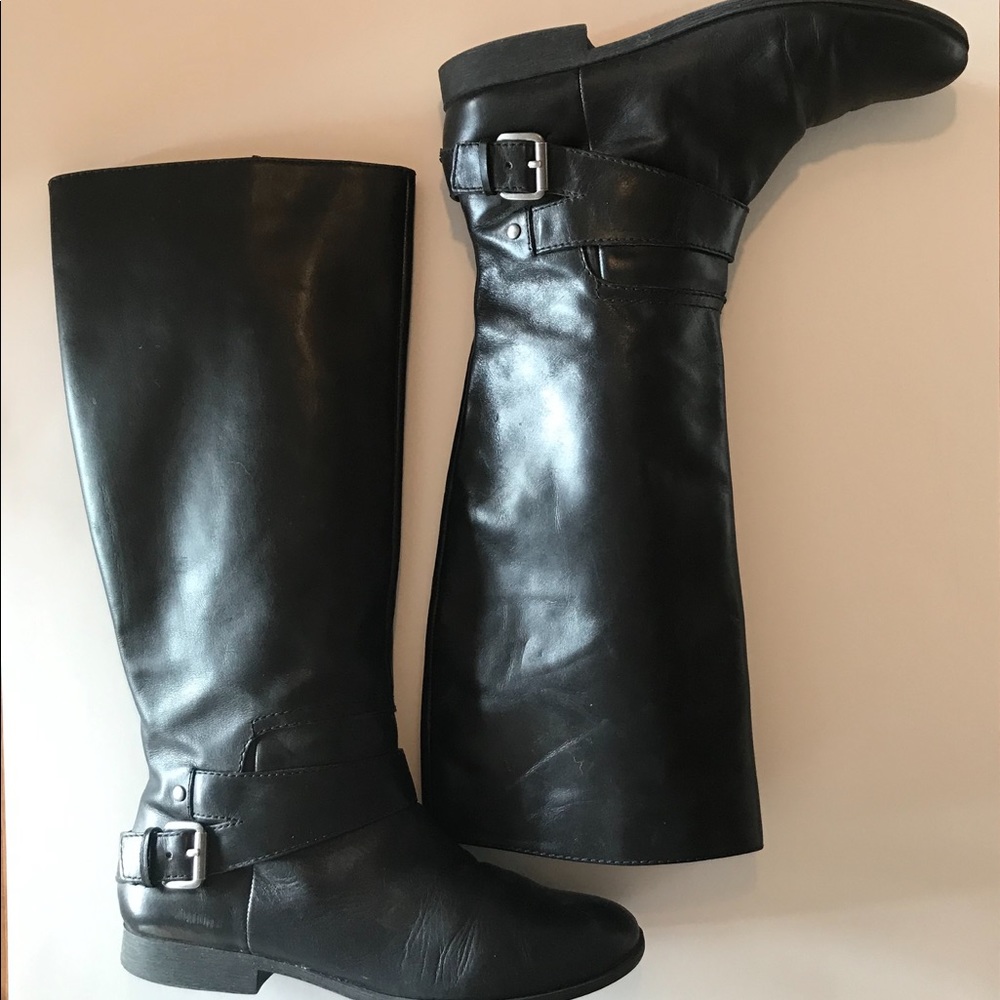 Nine West Tall Black Riding Boots